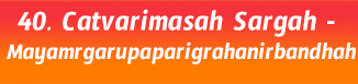 40.Catvarimasah Sargah- Mayamrgarupaparigrahanirbandhah
